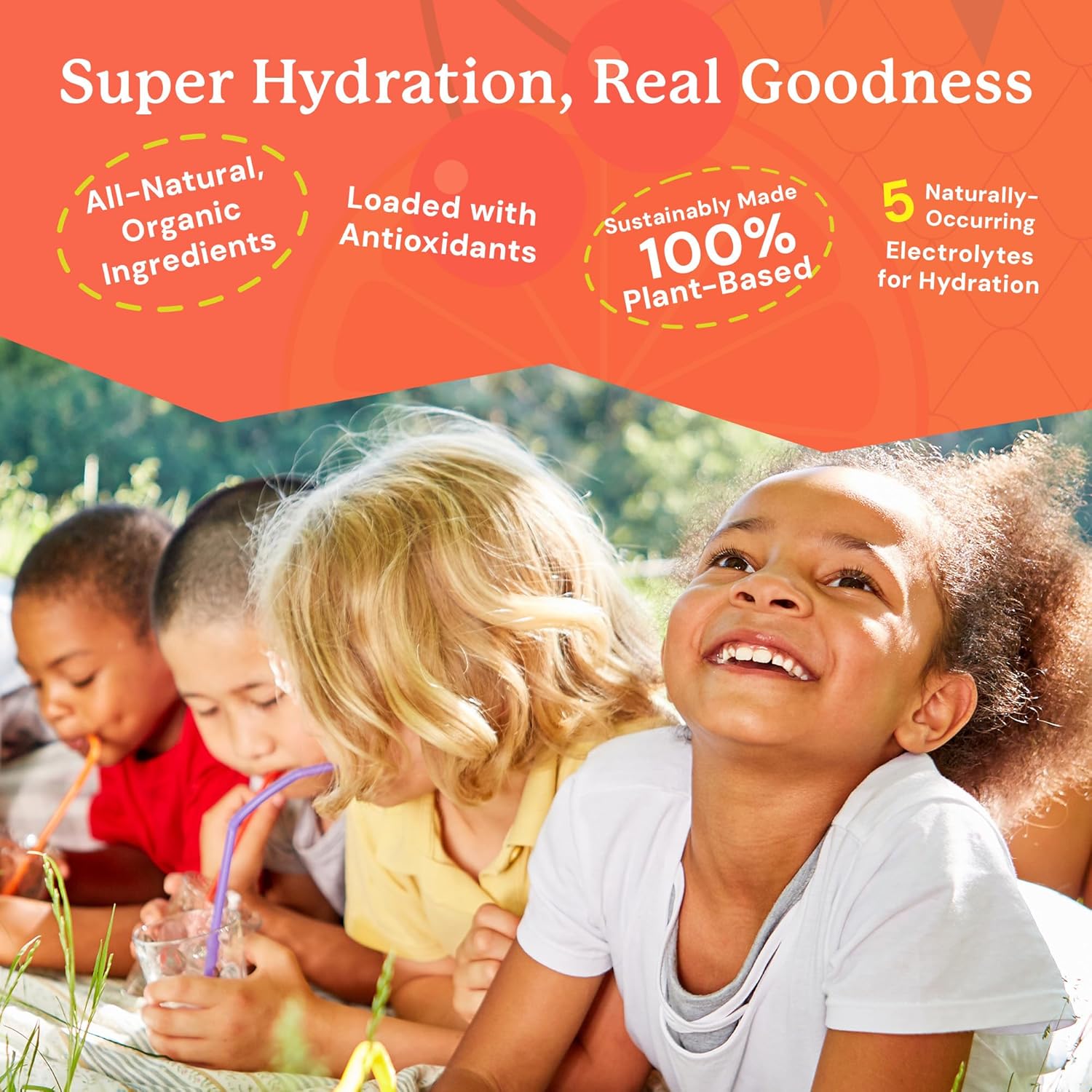 Kids Electrolyte + Probiotic Powder - Dual-Action Hydration & Immune Support with Zinc - Zero Sugar, Plant-Based Formula for Toddlers & Active Children - Fruit Punch, 30 Servings - Image 4