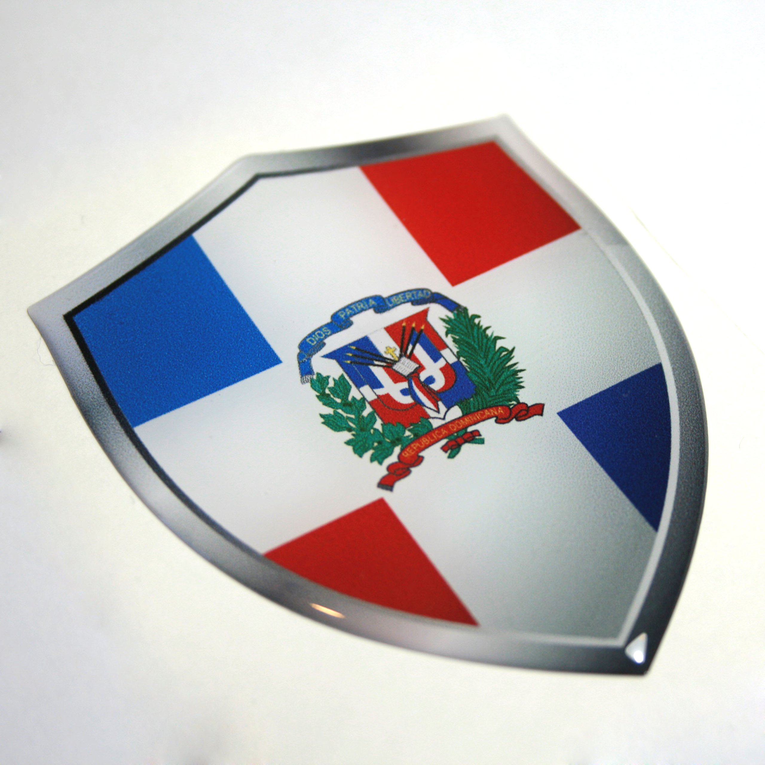 Dominican Republic Flag Dominican Coat Of Arms Sticker Decal - Self Adhesive Vinyl Weatherproof Made In Usa Dom Do Coa Dominican Flag For Car - Foto 5