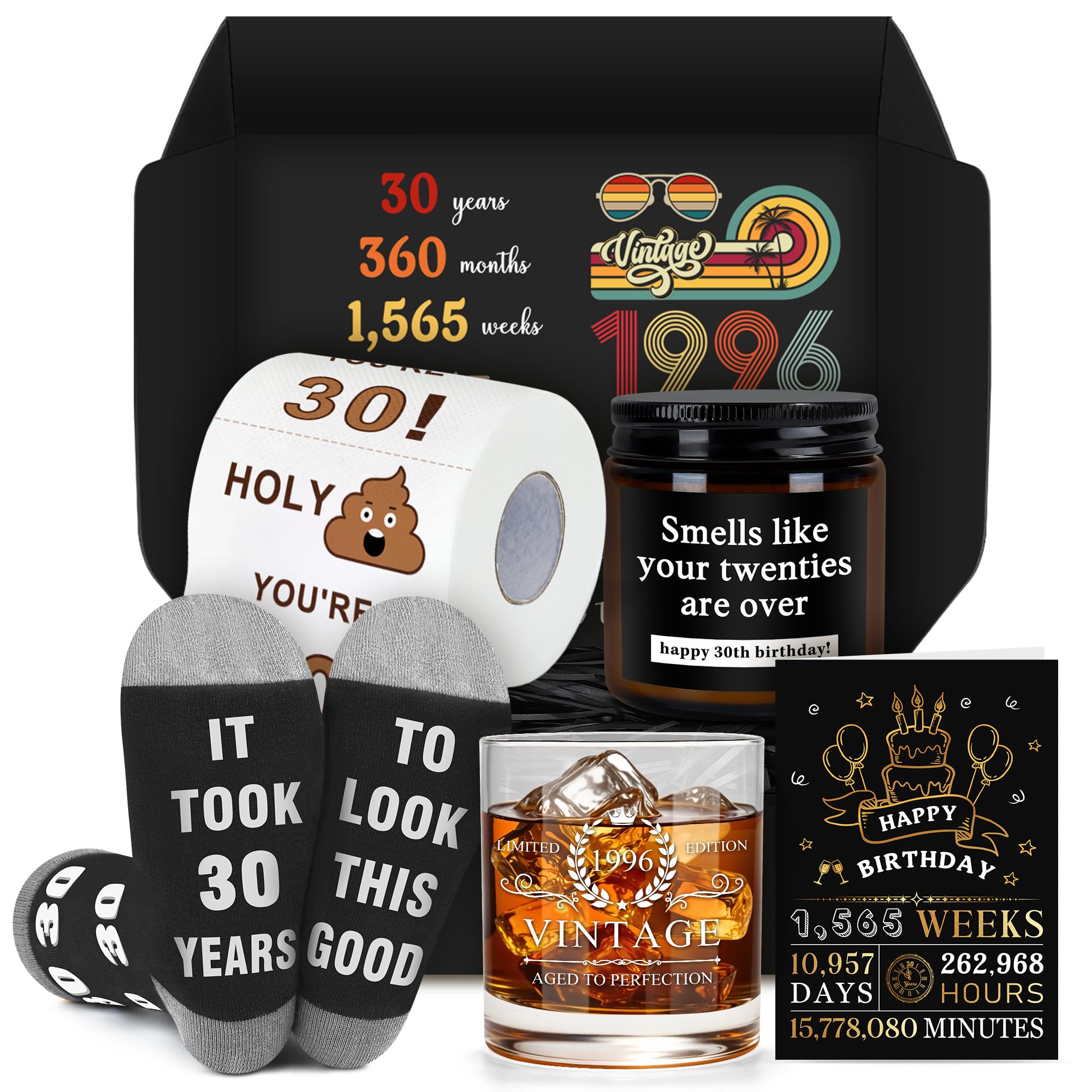Pradnel 30th Birthday Gift Set with multiple items