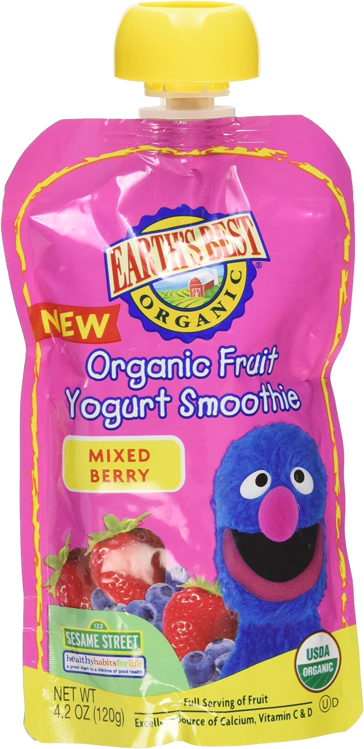 Organic Fruit Yogurt Smoothie, Mixed Berry (Pack of 6)