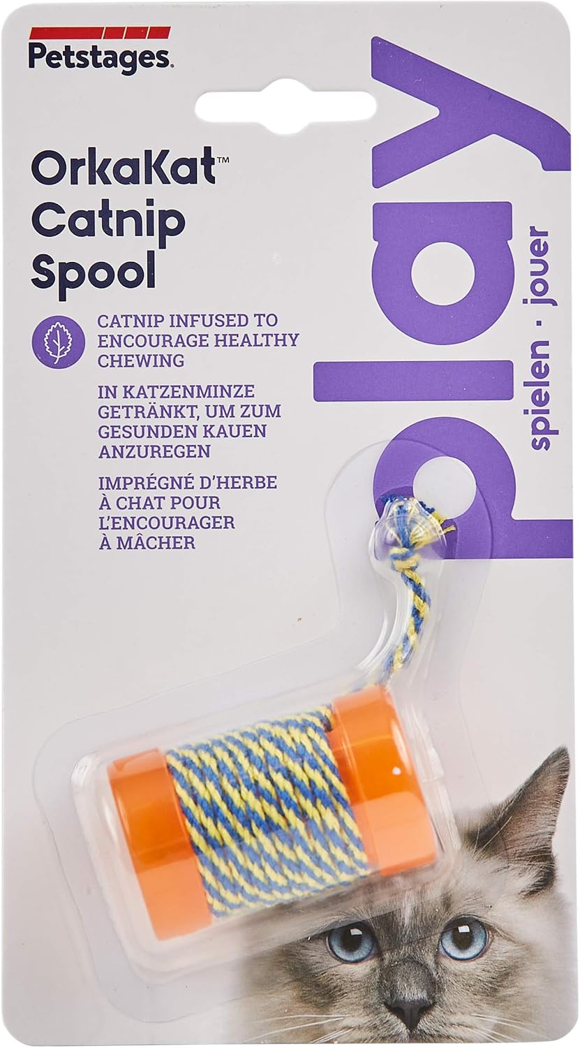 Petstages OrkaKat Catnip Spool Cat Toy