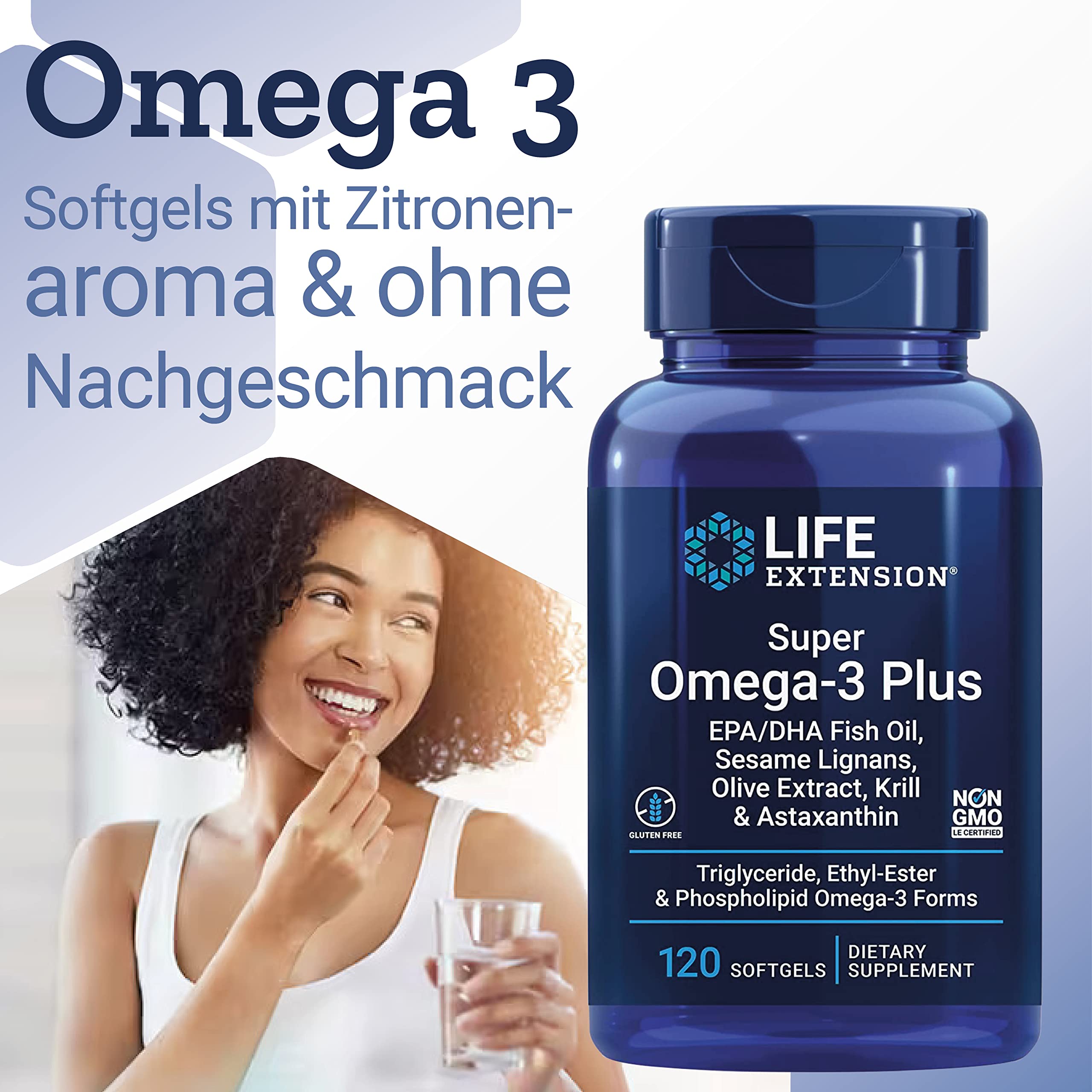 Life Extension, Super Omega-3, 240 glutenfreie Softgels, 2000mg Wildfischöl-Konzentrat & davon 700mg EPA & 500mg DHA je Dosis, Sojafrei, GMO frei, Geschmacksneutral