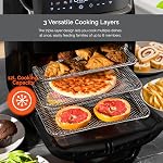 Innoteck 12.7QT Digital Air Fryer Oven - One Touch Controls - Air Fry, Roast, Dehydrate, Bake, Reheat - 8 Functions - Oil Less - Rotisserie - Removable Dishwasher Safe Parts 12L