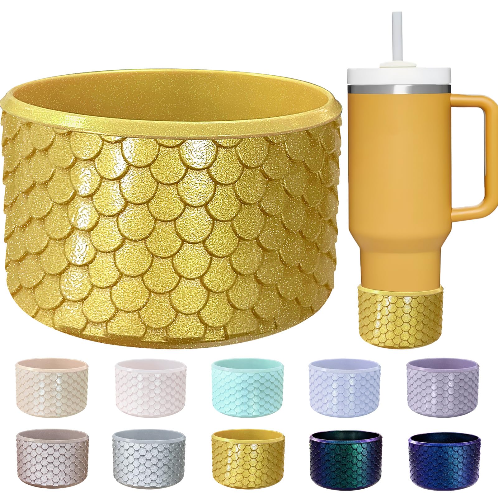 CEDIDJAC Silicone Boot for Stanley Cup 20-40 Oz，for Hydroflask Boot 12-24 Oz，for IceFlow 20-30 Oz,for Owala Tumbler 40 oz,Bottom Protector for Stanley