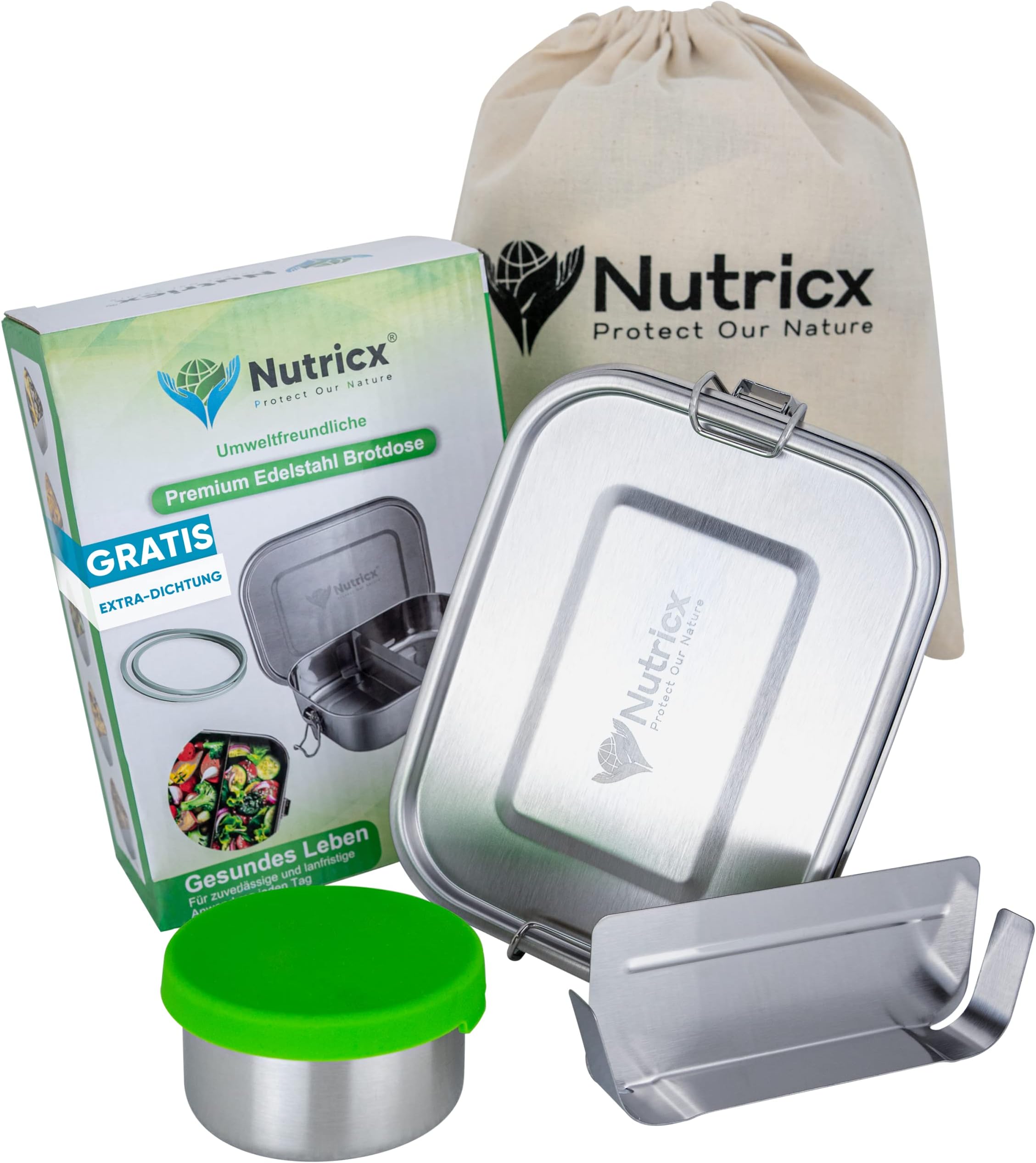 Immer Edelstahl Brotdose 800ml - Auslaufsichere Lunchbox Mit EasyLock-Verschluss