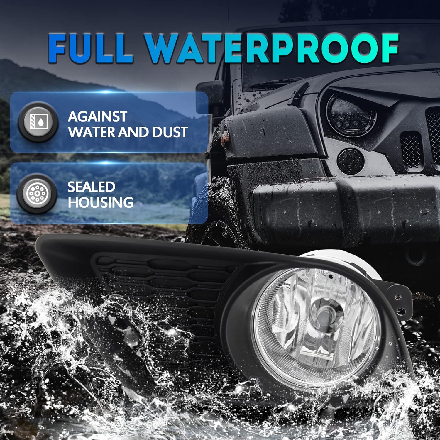 Fog Lights Lamps Replacement for 2011-2014 Dodge Charger Fog Light Assembly Compatible with H8 12V 35W Bulbs, Switch and Wiring Kit - Image 6