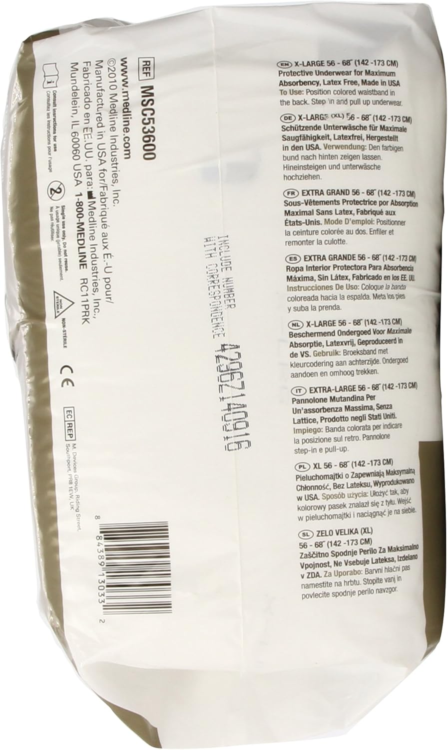 Tесh Dеаlѕ 🔥 Medline Protection Plus Extended Capacity/Overnight Protective Underwear, X-Large, 12 Count (Pack of 4) (packaging may vary)
