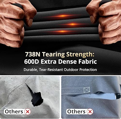 Miniatura 6 de Cubierta de plancha para parrilla Blackstone de 28 pulgadas con capucha, a prueba de rasgaduras y resistente al agua, cubierta de parrilla