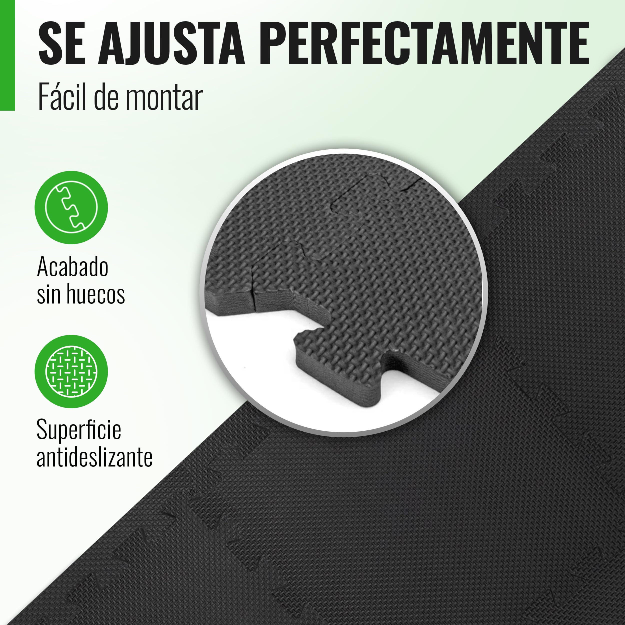 AthleticPro Esterilla protectora para el suelo con [30 x 30 cm] o [60 x 60 cm] extra gruesas [20% más protección] – Esterillas protectoras antideslizantes para gimnasio