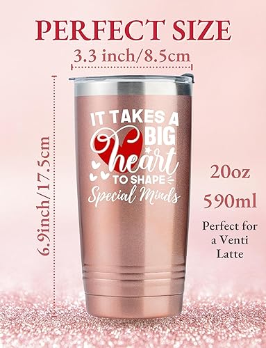 Miniatura 4 de Onebttl Regalos de agradecimiento a los profesores para Navidad, Día de Apreciación del Maestro, vaso de acero inoxidable de 20 onzas con tapa y