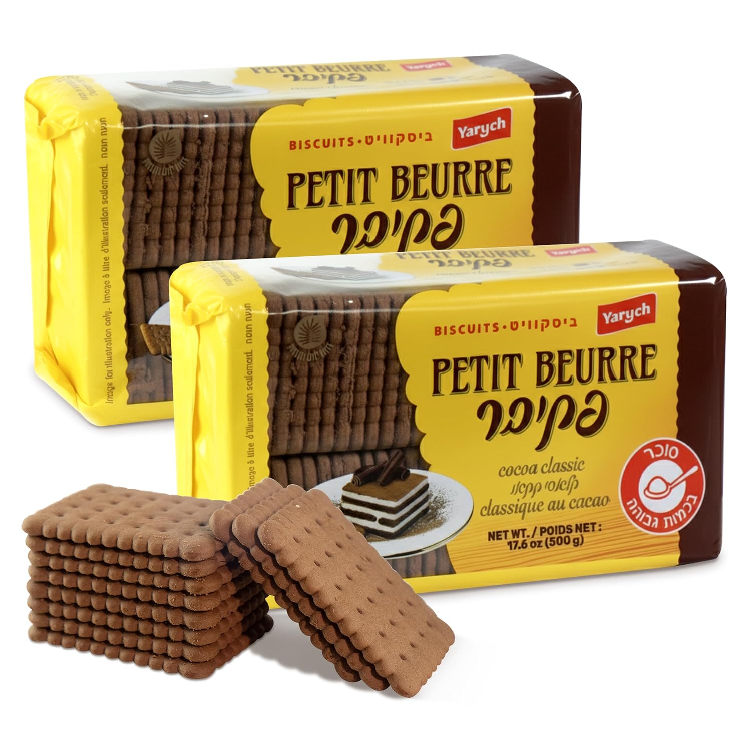 Yarych Galletas Petit Beurre Cacao 17.6 oz (Pack de 2)