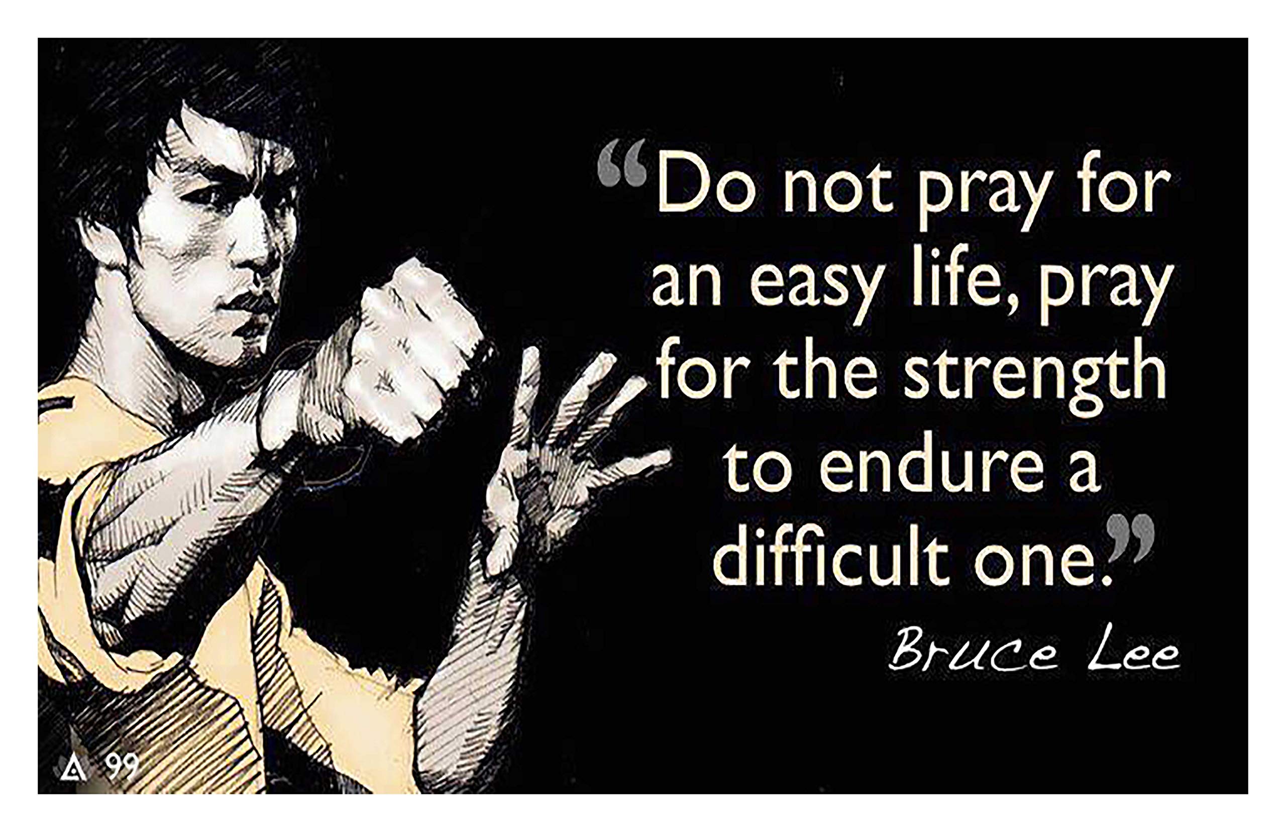 HK PRINTS Bruce Lee Poster for Room (12x18-inch, Waterproof, Rolled) - Multicolour-F-10