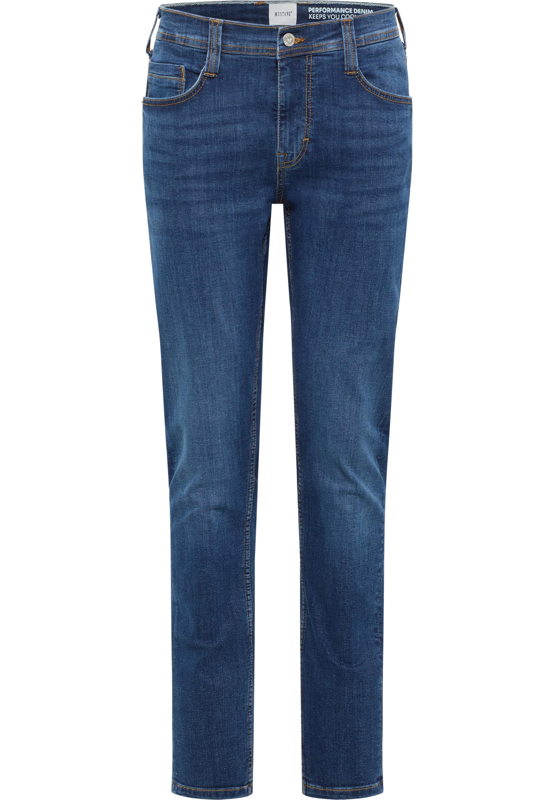 Mustang Men's Medium Blue 502 Style Oregon Slim Jeans, 38 W/34 L
