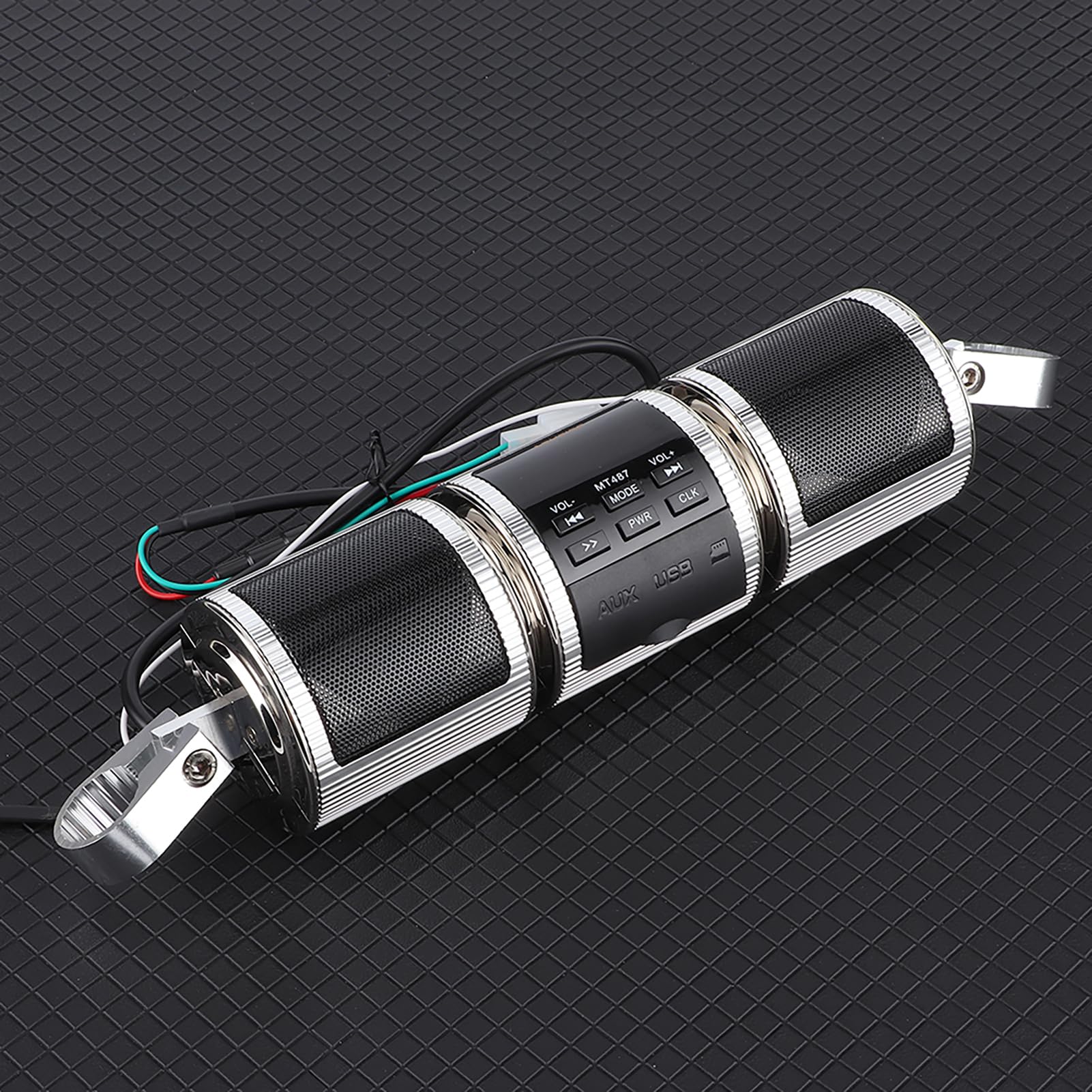 KIMISS Altoparlante Stereo per Moto Impermeabile Senza Fili Lettore MP3 Radio USBSD