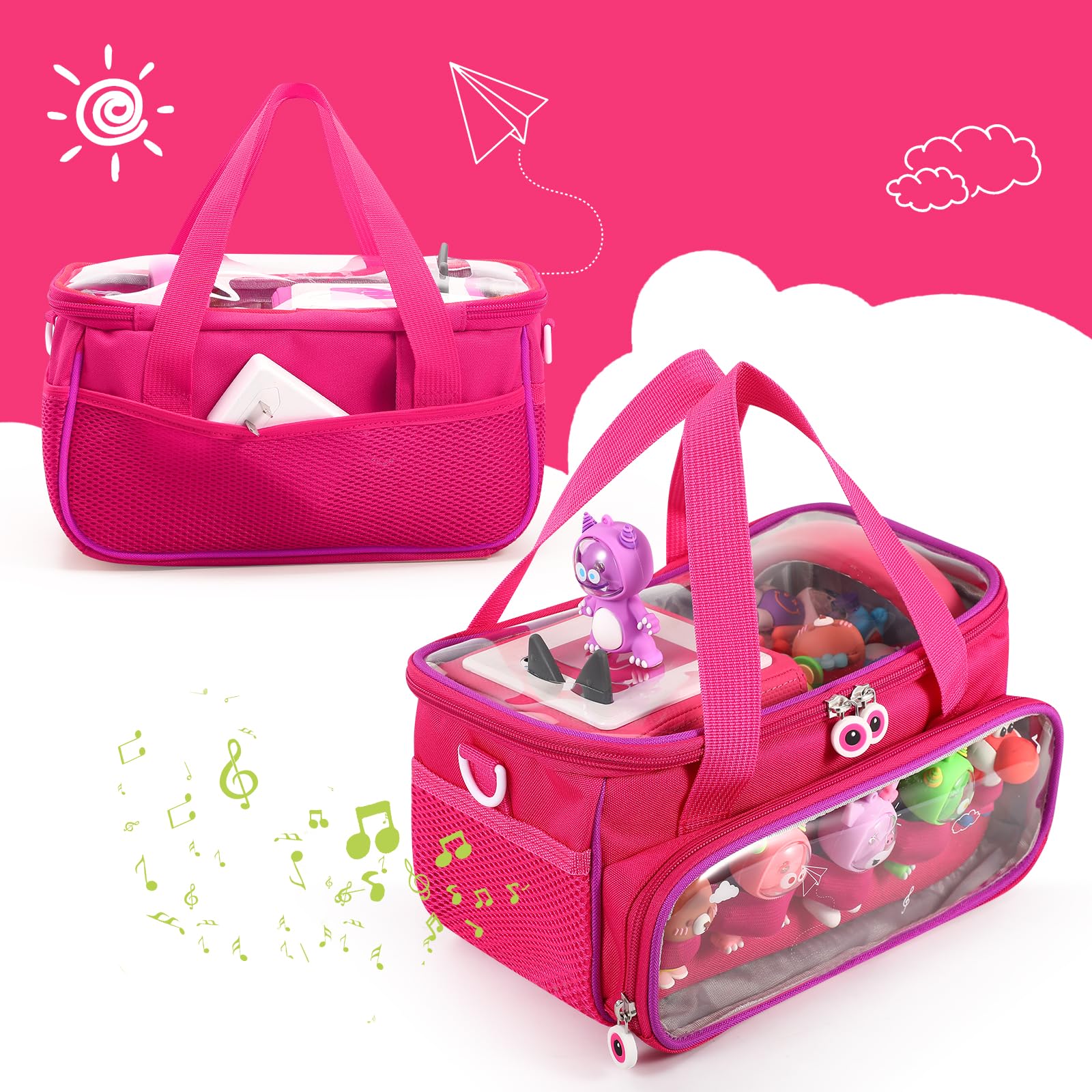Carrying Case for Toniebox Storage Carrier Bag for Tonie Characters with Shoulder Strap and Handle - Image 4