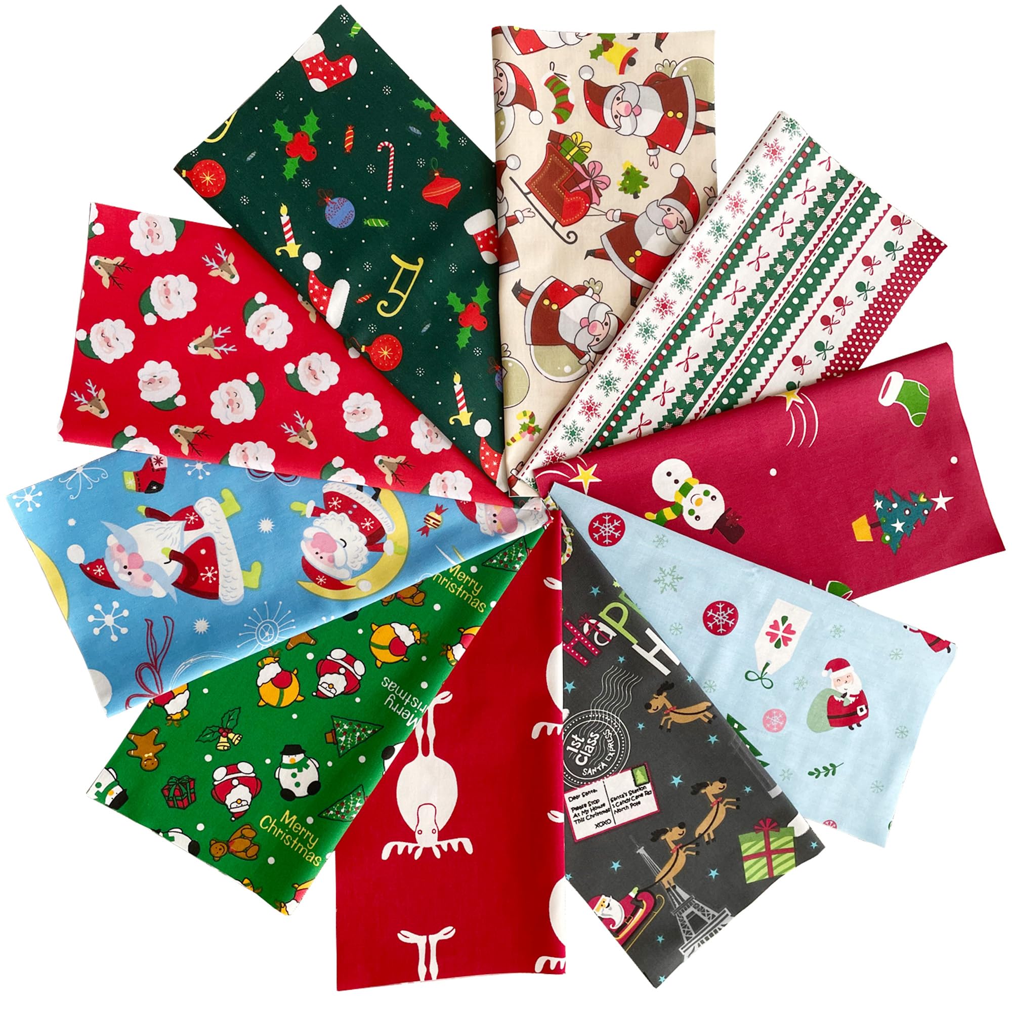 6PCS Tissus Coton Noël Patchwork 50x50 Cm – Lot Imprimés Festifs Multicolores, 100% Coton Doux Pour Couture DIY, Décorations Noël, Sacs, Bas & Artisanat