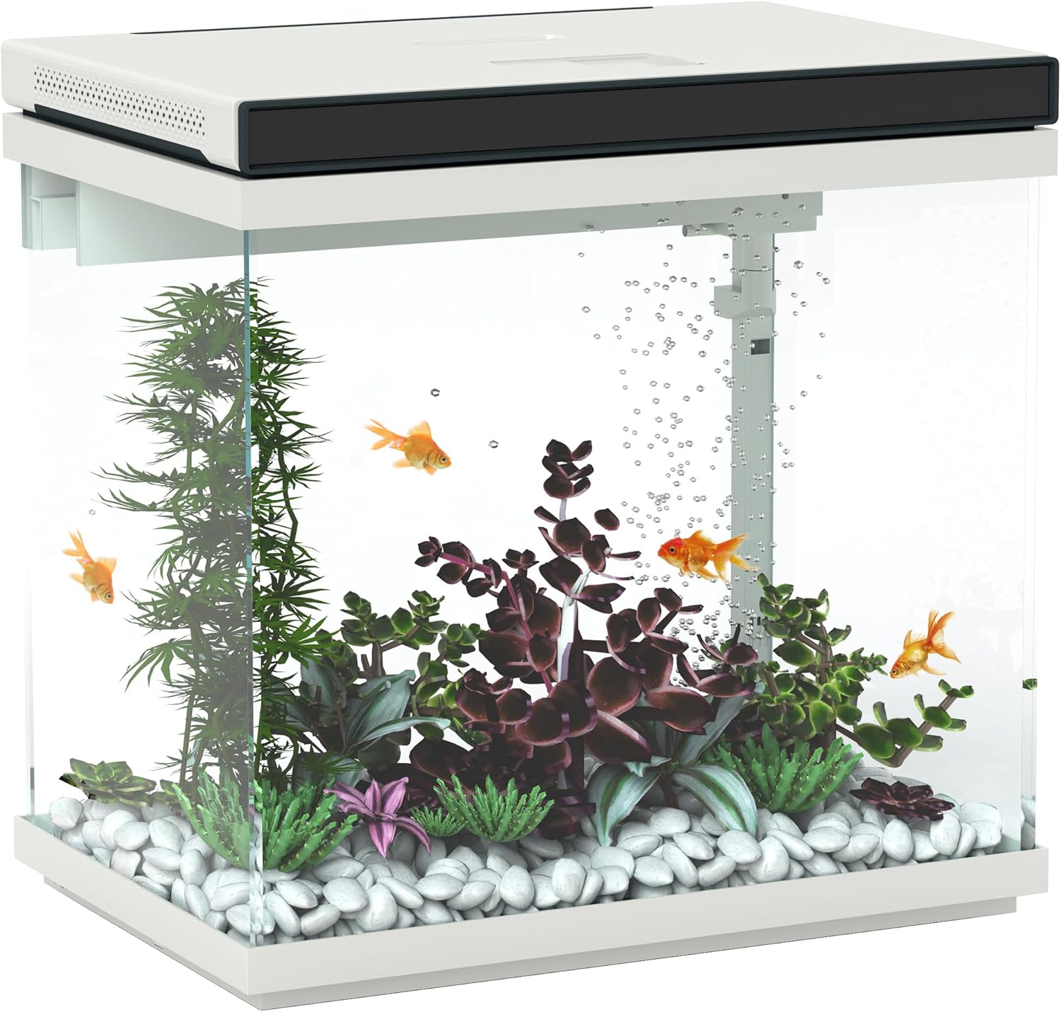 PawHut 26 Liter Aquarium mit Filter, LED-Beleuchtung, Wasserpumpe für verschiedene Fischarten, ca. 38 x 26 x 38 cm