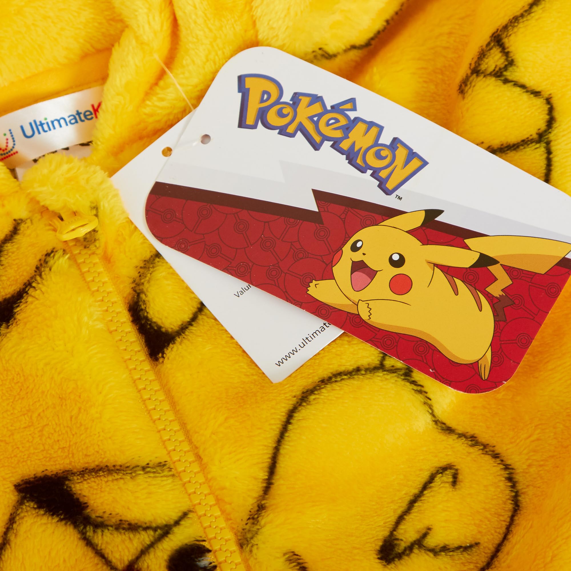 Pokémon Combinaison Enfant Fille Garçon Déguisement Tout-en-Un Pyjama avec Capuche 3D en Polaire Fermeture Éclair Loungewear