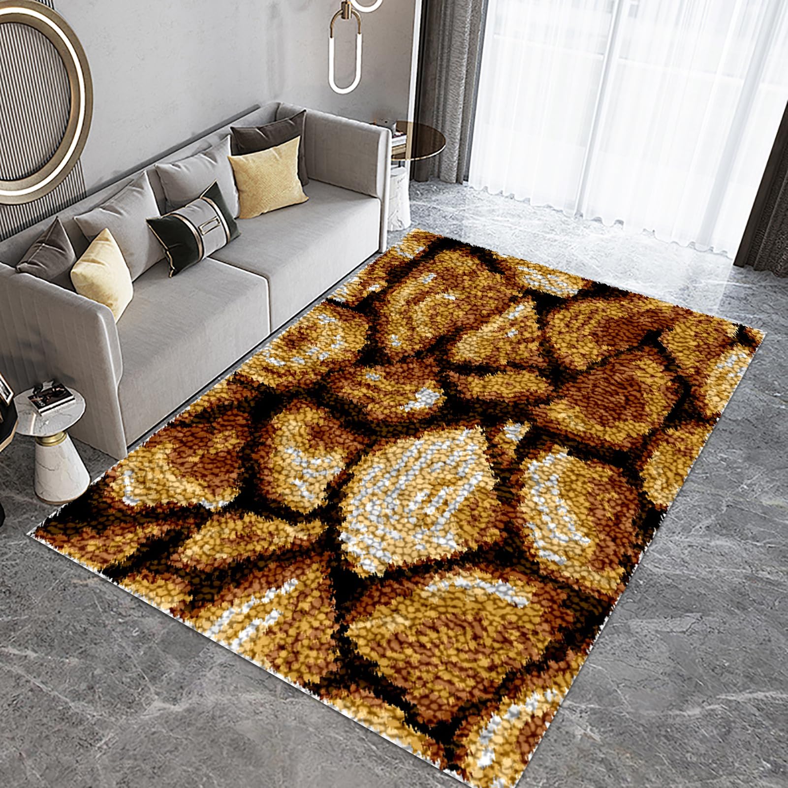 Tappeto Annodare Fai da Te Set di Tappeti da Ricamo 55x75 cm