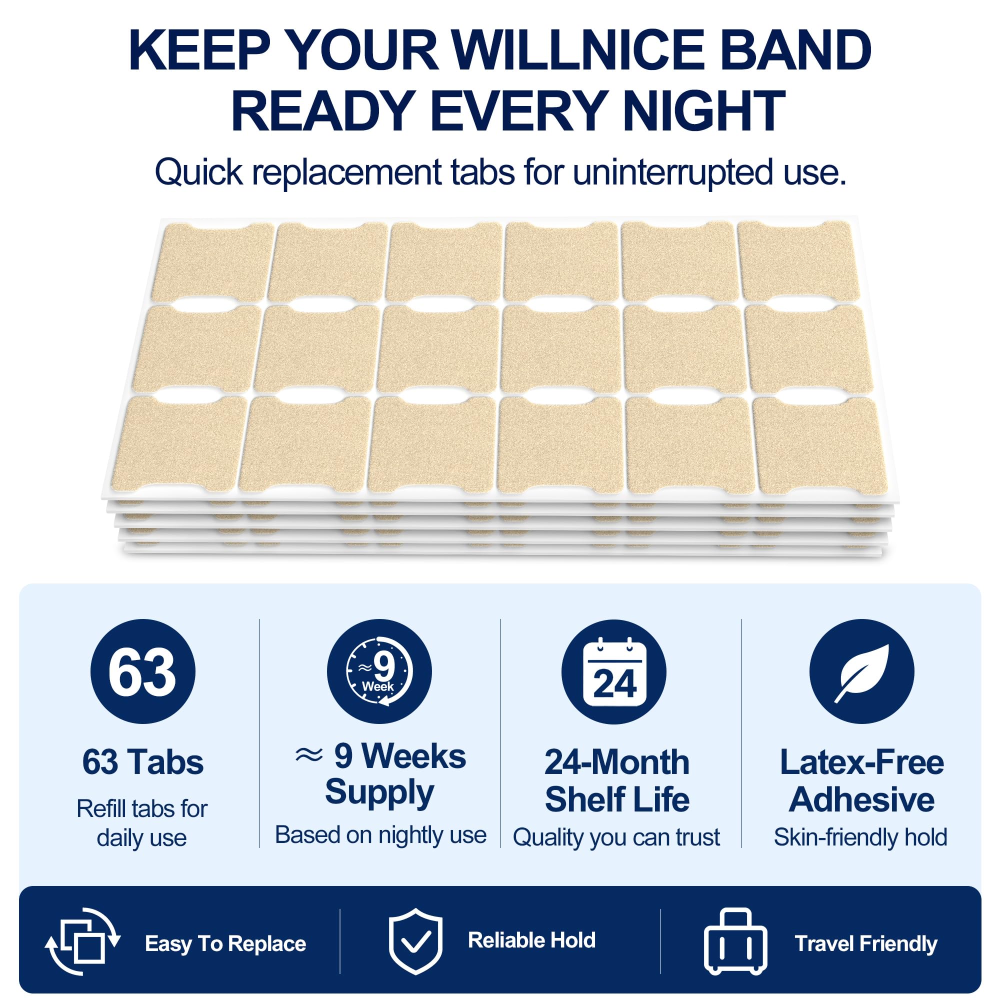 Nasal Strip Refill Tabs, 63 Count, Magnet-Free for Reusable Band — Amazon image 4