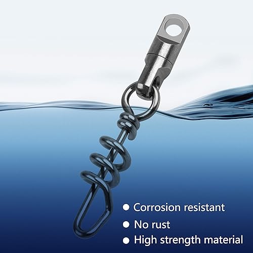 Miniatura 3 de AGOOL Corkscerw - Sacacorchos giratorios de acero inoxidable de alta resistencia de 750 libras, sacacorchos giratorios de liberación rápida para