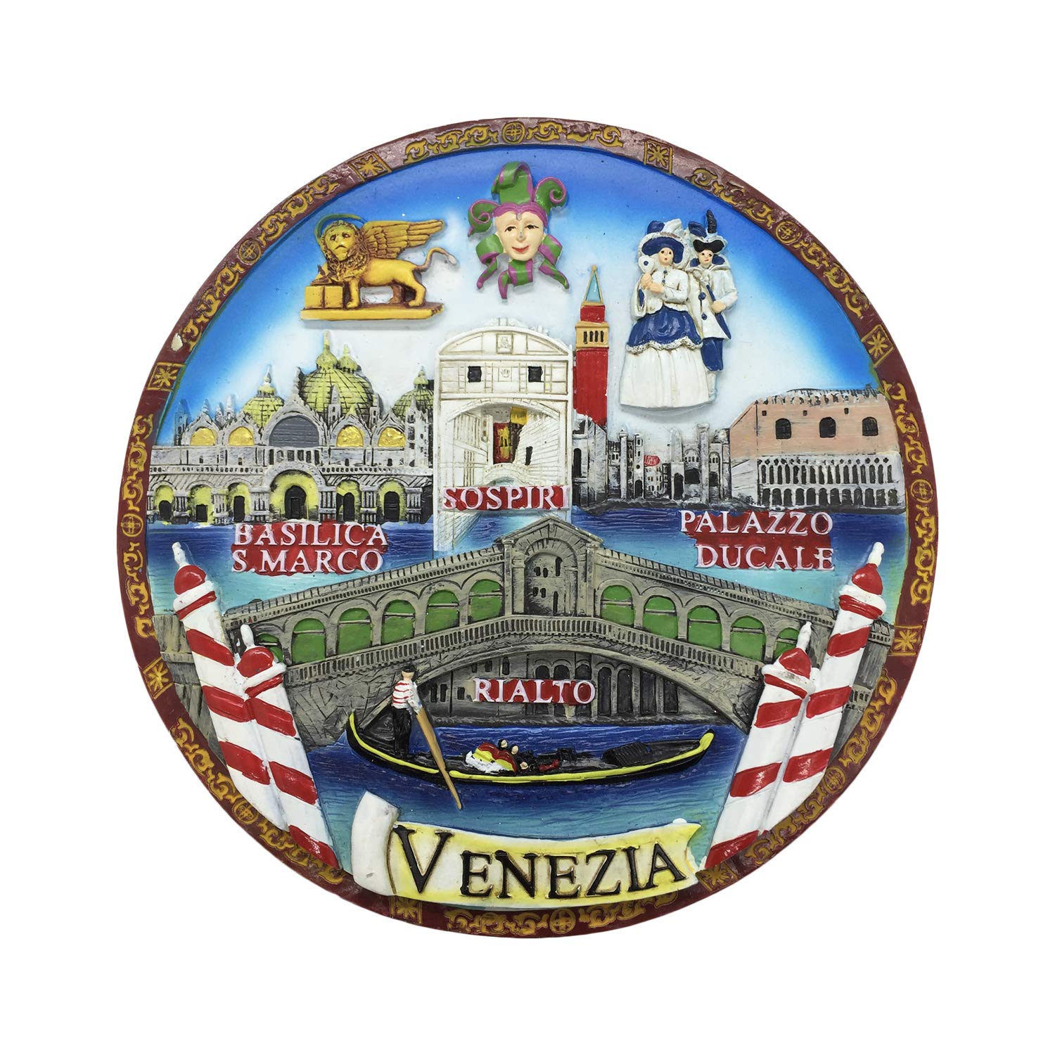 Wedarego Venice Italy Wedare 3D Resin Home Desktop Table Hanging Wall Decoration Ornament Tourist Souvenir Collection