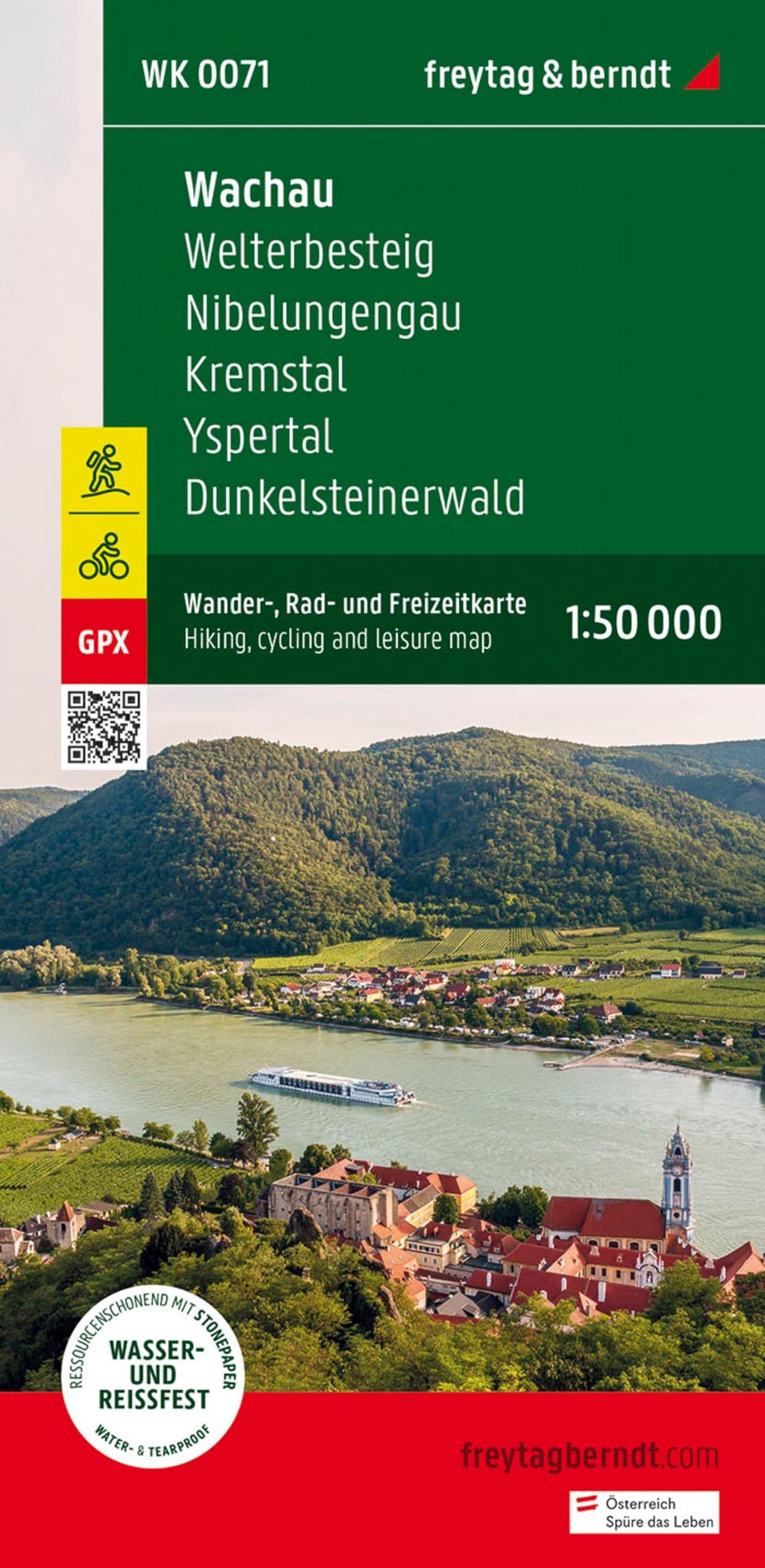 Wachau Hiking, Cycling and Leisure Map