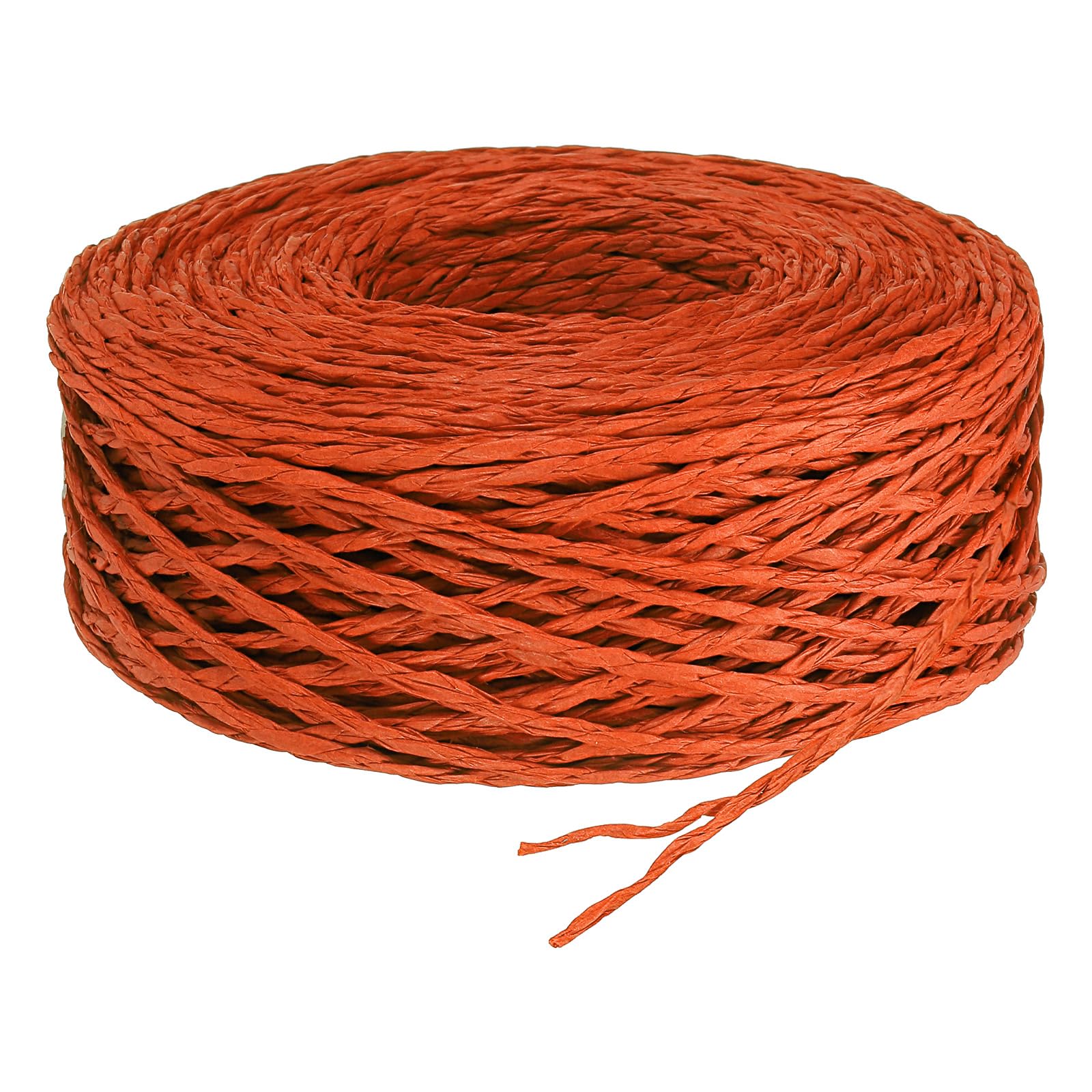 PATIKIL 328 Feet Raffia Ribbon, Raffia Yarn Paper Rope Twine String for Crochet Bags Craft Festival Gifts Bouquets Wrapping, Orange