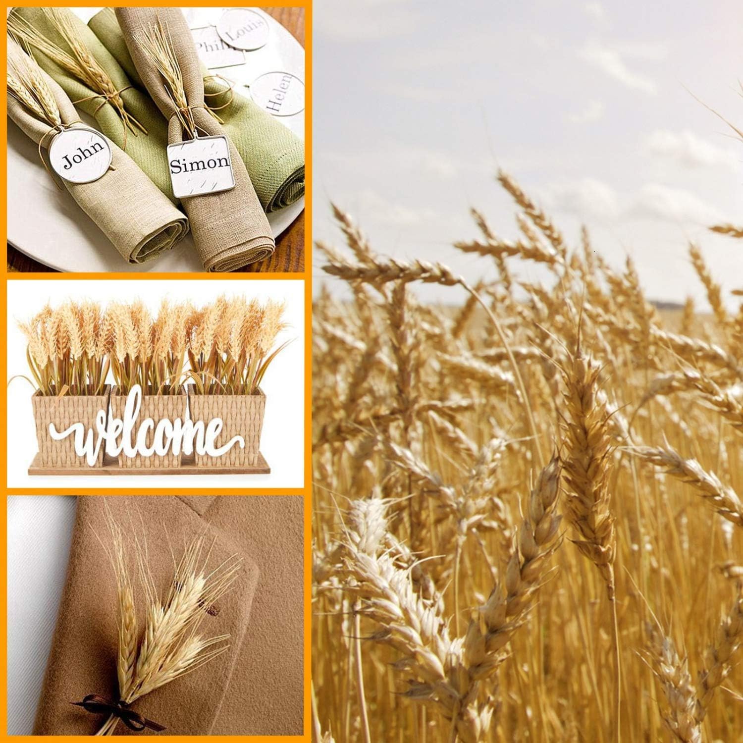 Bеѕt Cуbеr Mоndау 🔥 YoleShy Dried Wheat Stalks, 100 Stems 100% Natural Wheat Decor for Home Kitchen Christmas Wedding (15.7 Inches)