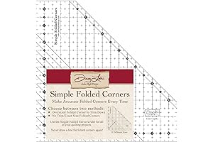 Antler Quilt Design AQDR1 Simple Folded Corners Ruler: Essential Quilting Tool for Precise Angle Measurements