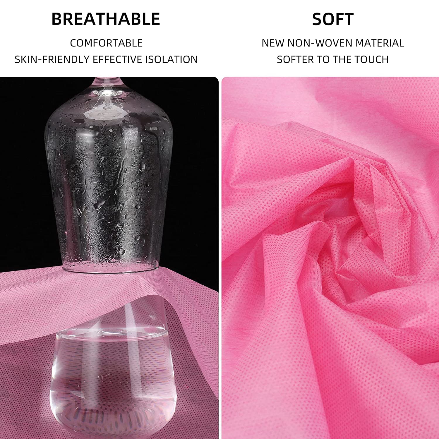 30PCS Massage Table Sheets Disposable Non Woven SPA Bed Cover Breathable Polypropylene Fabric 31" x 70" Thin, Not Waterproof （Pink） : Beauty & Personal Care