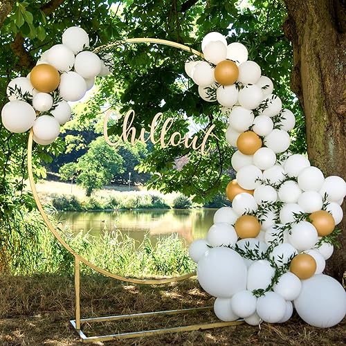 Miniatura 7 de RUBFAC 120 globos de fiesta de látex blanco de 5 pulgadas, globos blancos más gruesos para cumpleaños, bodas, baby shower, graduación, aniversario,