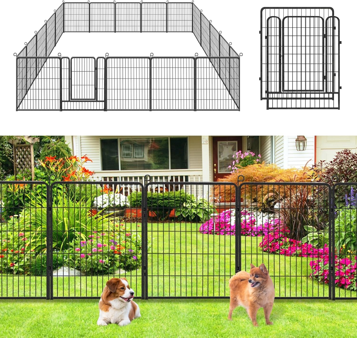 Jhsomdr Decorative Fencing Garden Fencing for Dogs Garden