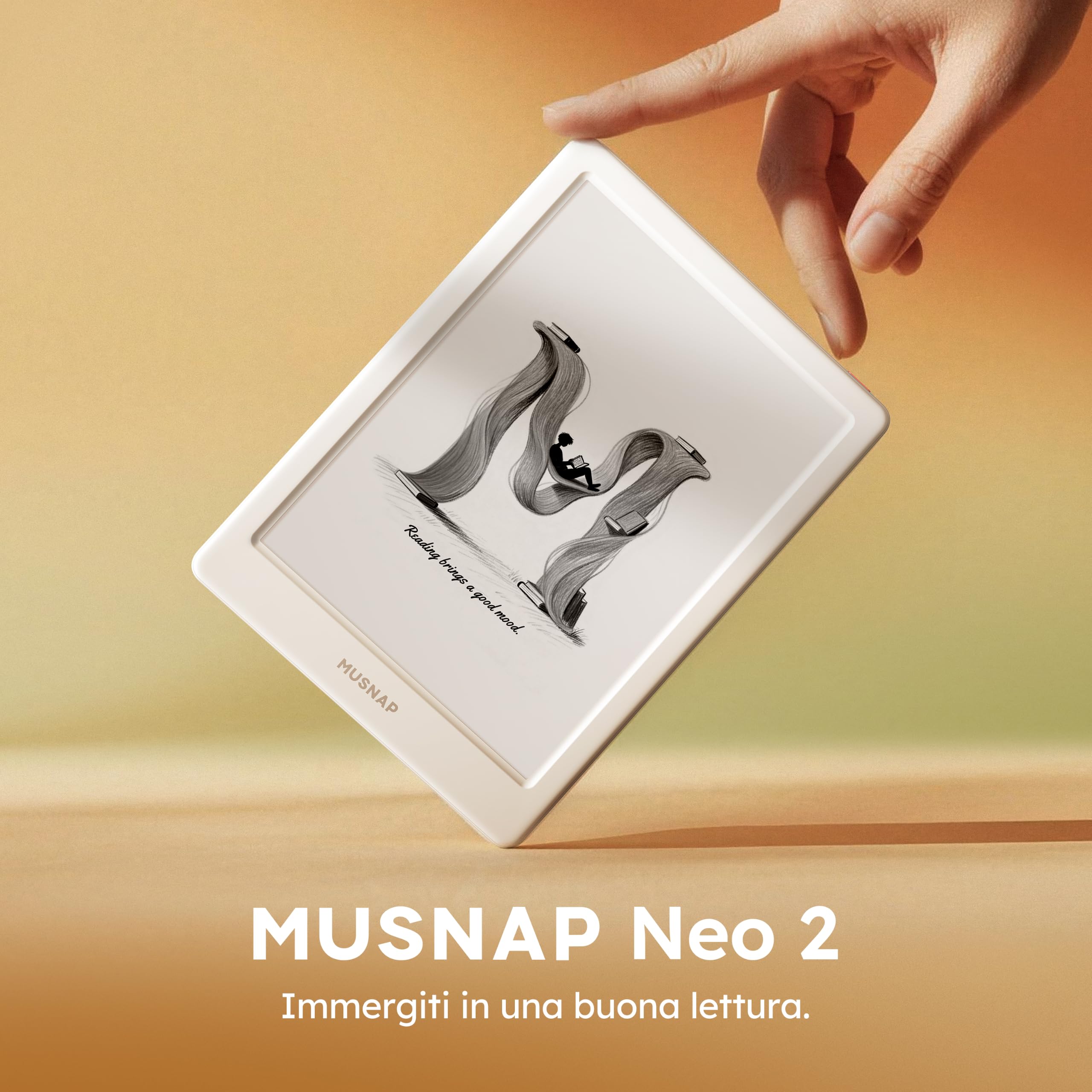 Neo 2 64GB+4GB eBook Reader Supporta applicazioni di terze parti, 6 "E Ink eReader ePaper B/N Carta digitale, lunga durata della batteria per la lettura