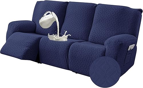 Vista 16 de Gennia Funda Impermeable para Sofá Reclinable, Fundas Elásticas para Sofá Reclinable con Bolsillos, Fundas Lavables para Sillón Reclinable Lazy Boy