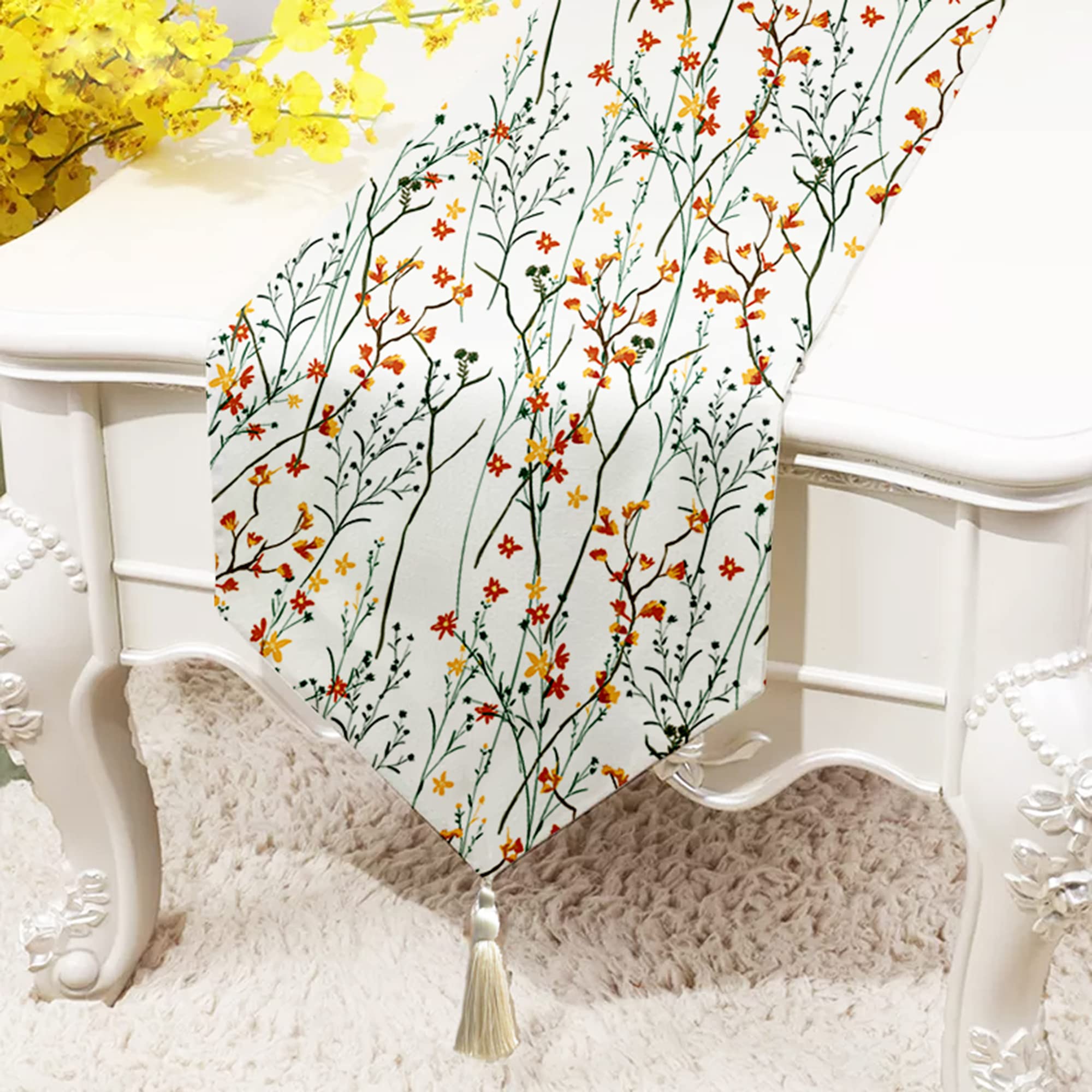 BRICK HOME Table Runner - Geometric Peach Design -20