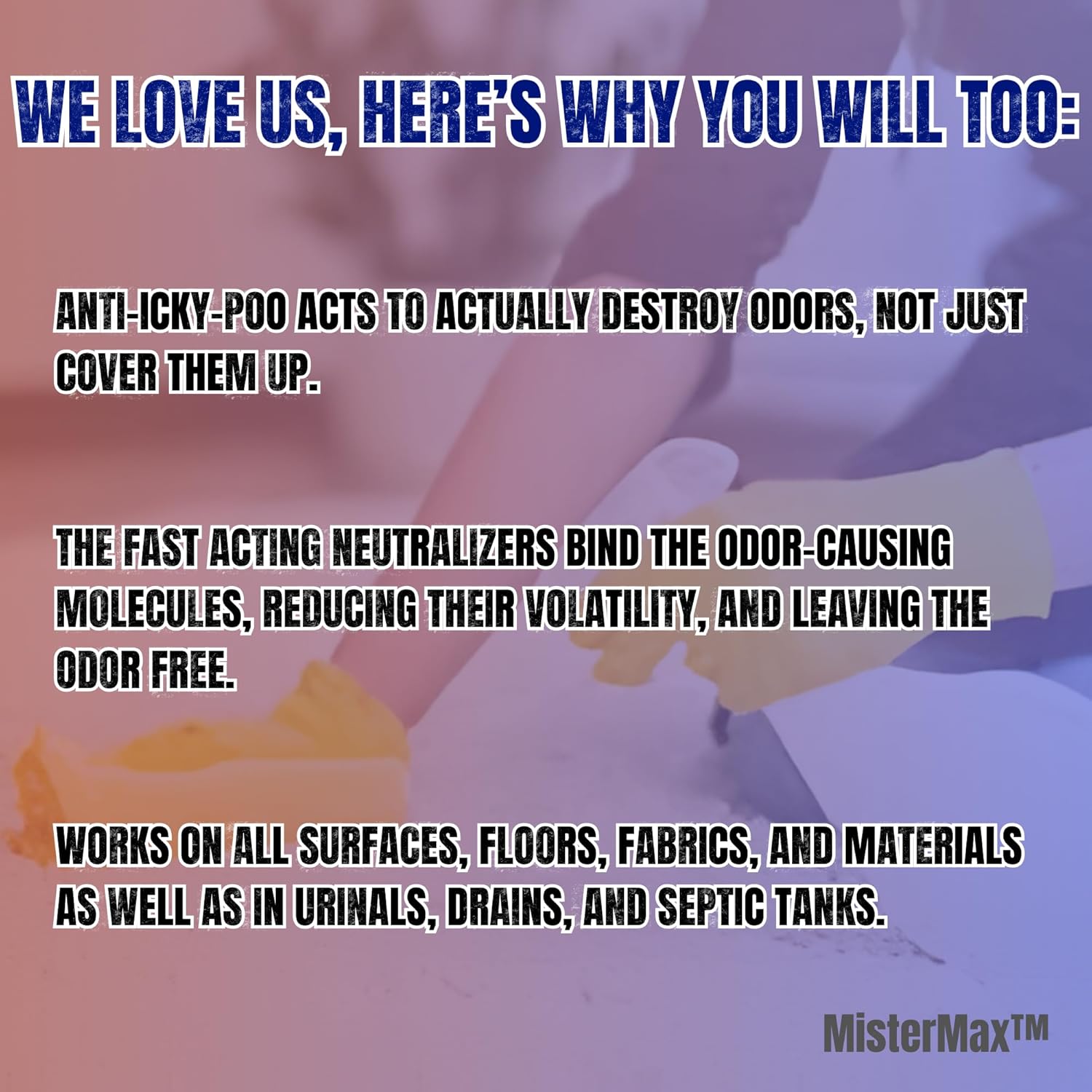 Mister Max Anti Icky Poo Enzyme Cleaner Spray Combo - Pet Urine Odor Remover & Tough Stain Remover with P-Bath (Urine Pre-Treat Conditioner)