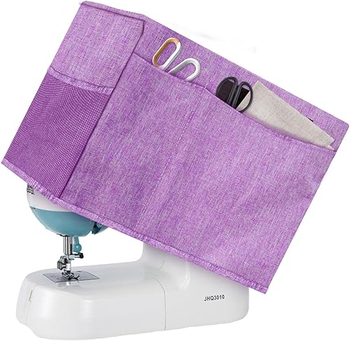 Miniatura 8 de Boczif Funda protectora para máquina de coser, funda protectora con bolsillos de almacenamiento esenciales y asa lateral, cubierta para máquina de