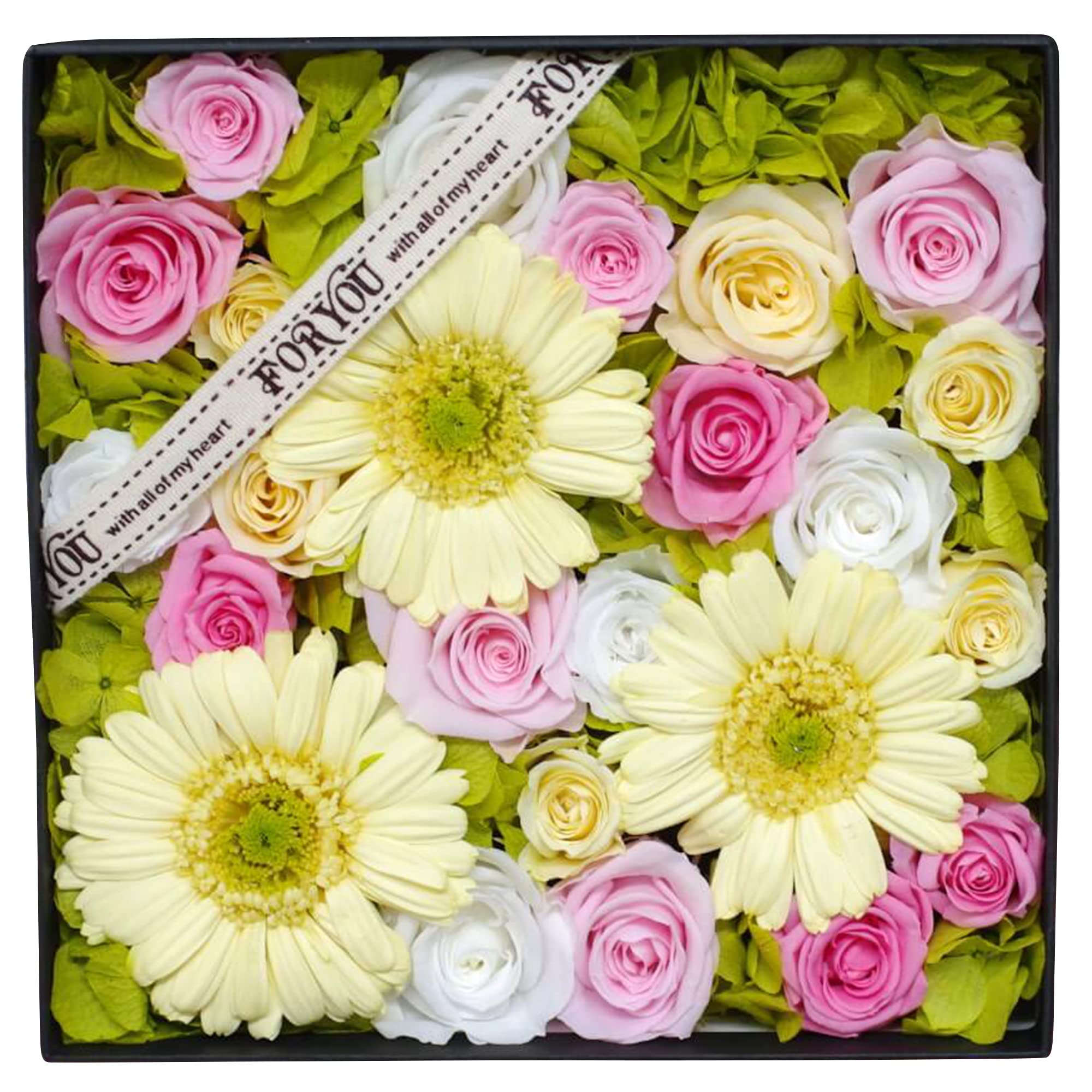 Amazon｜プリザーブドフラワー ギフト フラワーボックス ガーベラの