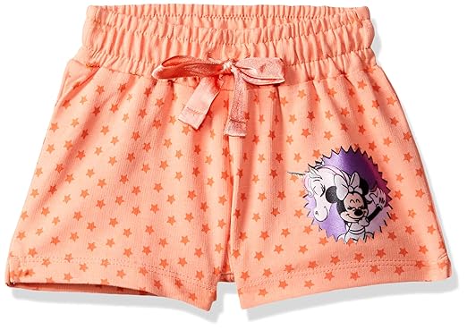 Mickey & Friends By Kidsville Girls Regular fit Cotton Shorts