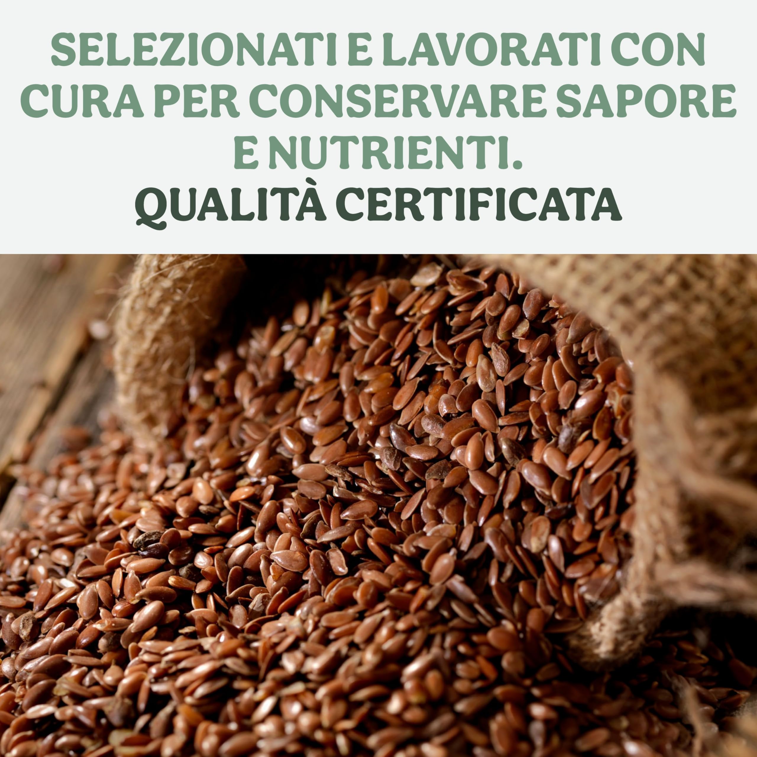 Probios Semi di Lino Scuri Biologici - Semi di Lino Bio Italiani Premium - Ricchi di Minerali e Fibre - Semi Naturali e Senza Glutine - Confezione da 5 Kg