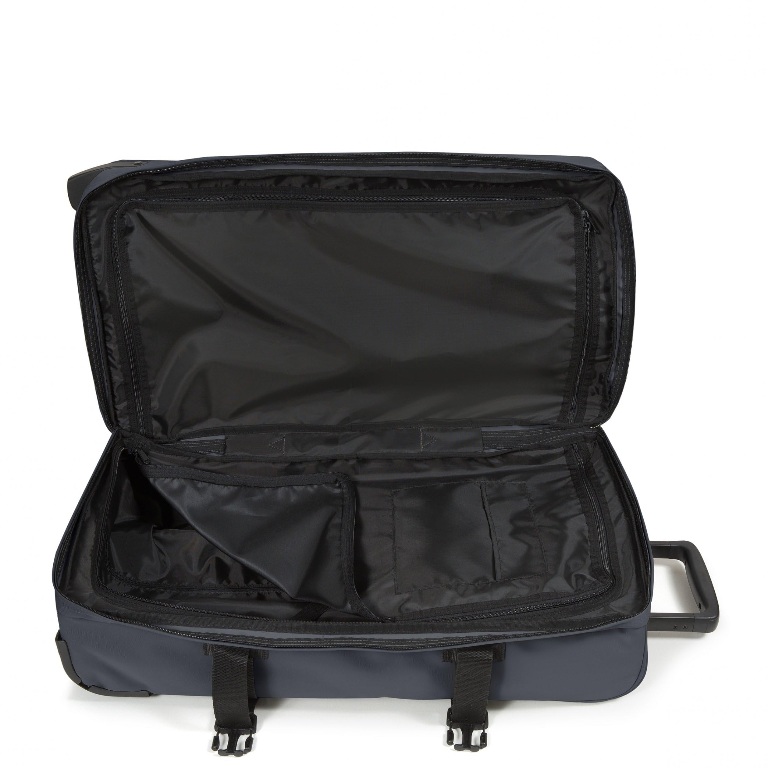 Eastpak Tranverz M Koffer 78L (67 x 35,5 x 30 cm), mittelgroßer Reisekoffer mit Rollen, leichtes Gepäck mit 2 Fächern, Teleskopgriff & TSA-Schloss - BLUE DOWNTOWN