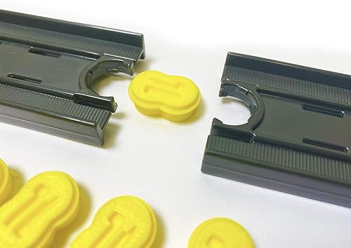 Miniatura 2 de TrainLab Dog Bones Conectores para Intelino Smart Train Tracks 5pc (Amarillo)