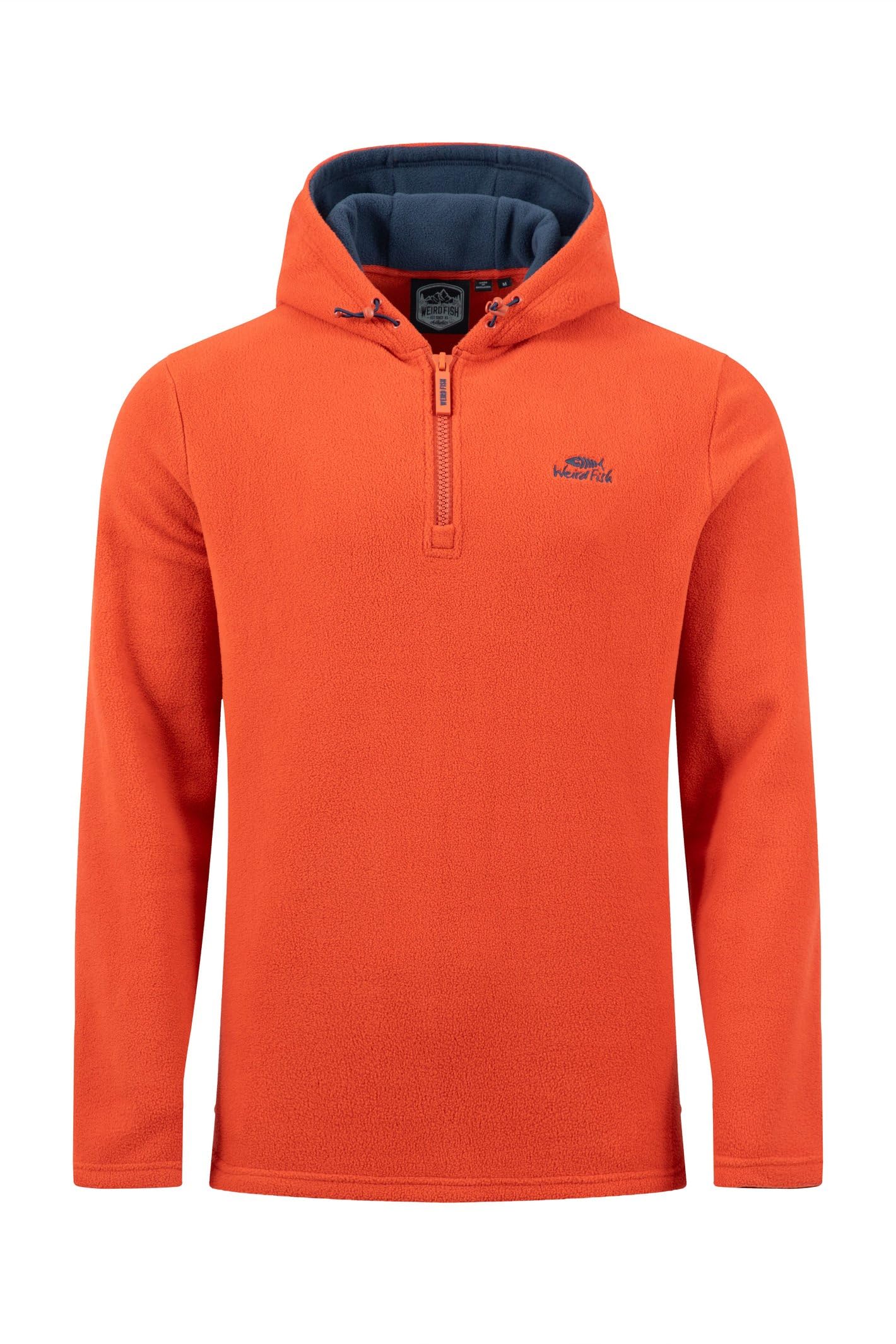 Weird Fish Gervase 1/4 Zip Microfleece Hoodie Rust Leaves Size XL. (Jumper/Sweater/Fleece)