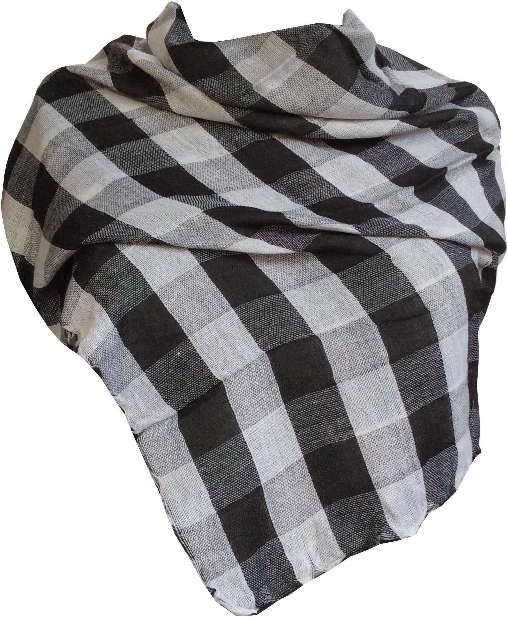 Scarf for Men Winter Stylish Shemagh Keffiyeh Man Soft Neck Shemagh (Black Grey)