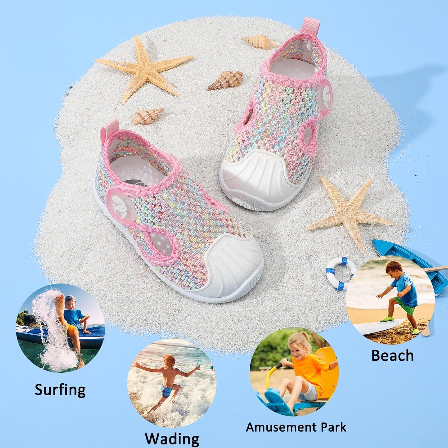 JIASUQI Baby Boys Girls Water Shoes Infant Qucik Dry Beach Swim Shoes Toddler Non-Slip Barefoot Aqua Socks - Image 6