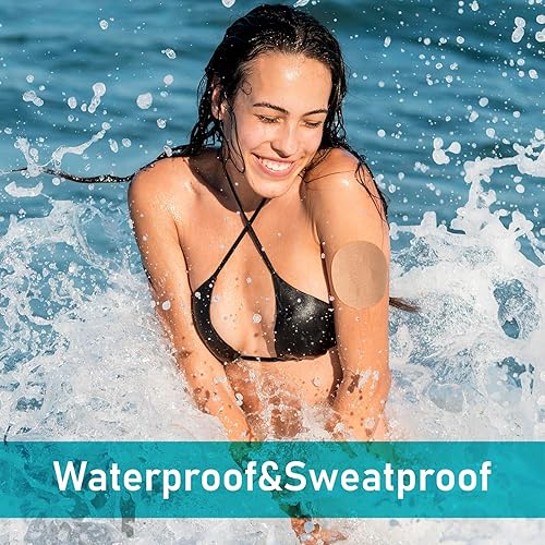 Miniatura 5 de Parches adhesivos médicos con cubierta para sensor de glucosa, 25 parches flexibles impermeables, sin pegamento en el centro, parche CGM precortado