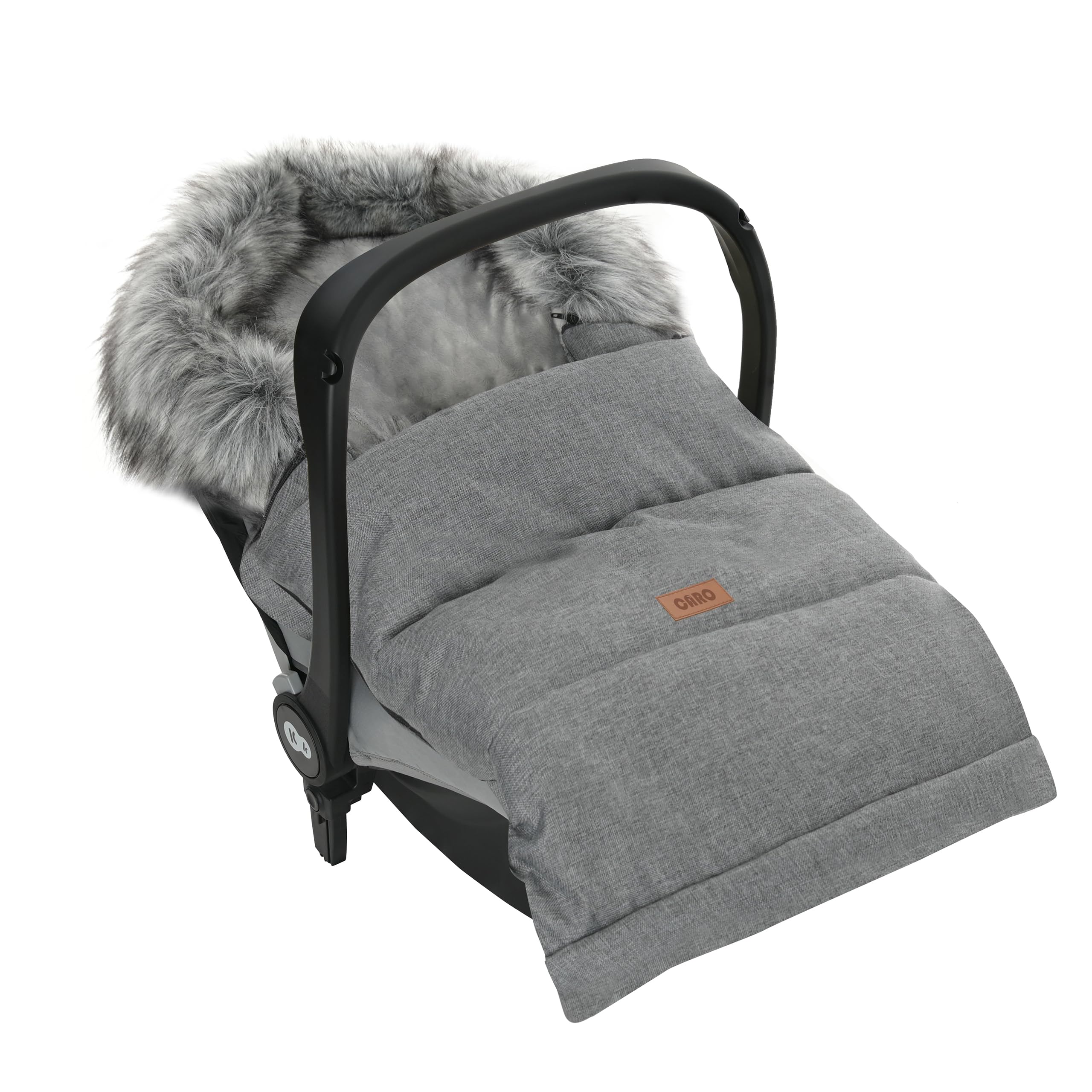 Goldkids - Sacco invernale per passeggino, ovetto, sacco a pelo per slitta, impermeabile, 115/85 cm x 50 cm, colore: grigio