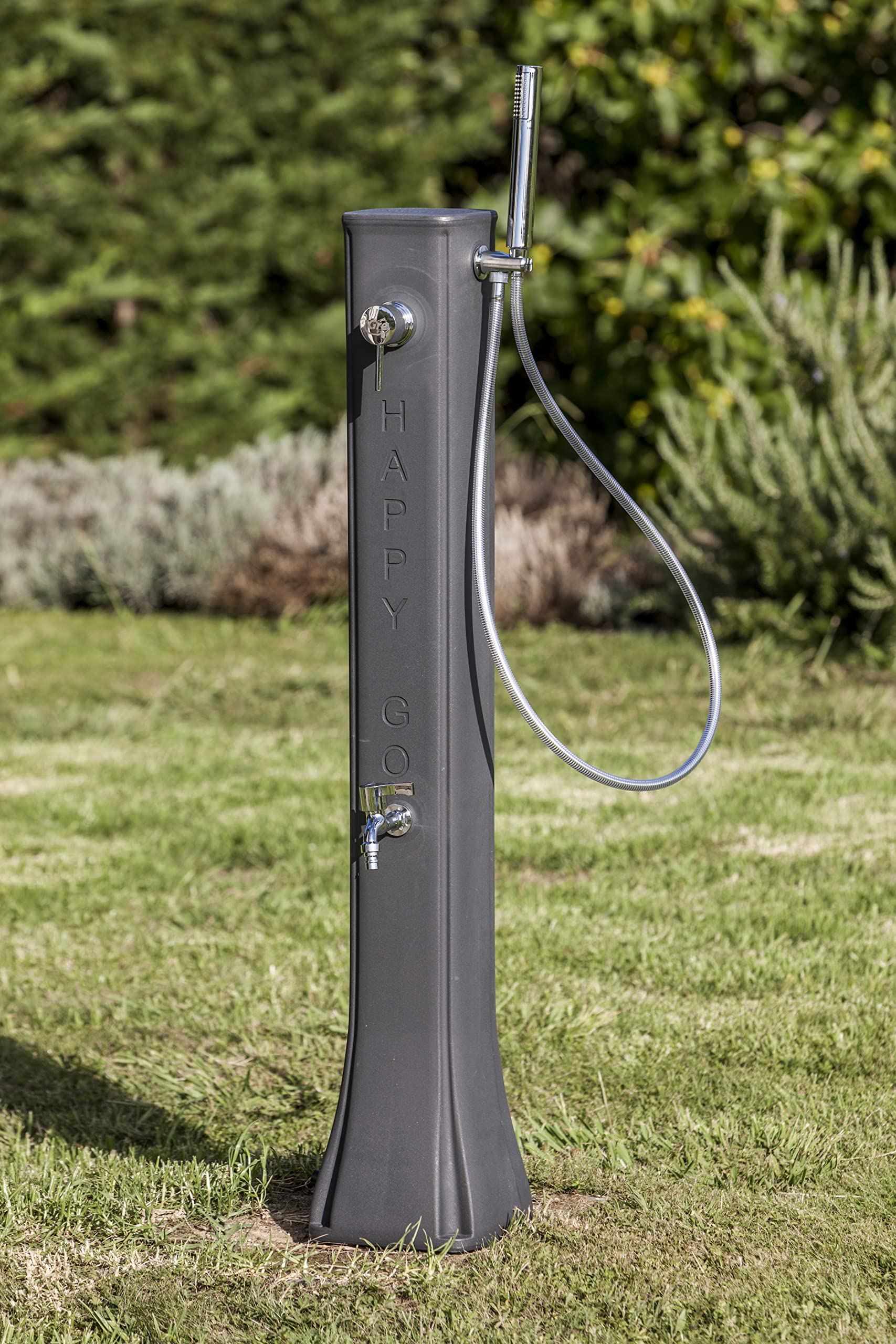 Gre DSM19 Ducha Solar 19 L polietileno negro lavapiés jardín exterior