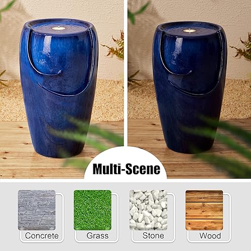 Miniatura 6 de Glitzhome - Fuente de agua con luz LED para exteriores